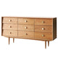 Commode de rangement en bois massif à double commode horizontale moderne pour chambre à coucher