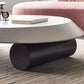 Modern 2-Piece Wood Coffee Table Round Nesting Coffee Table Set