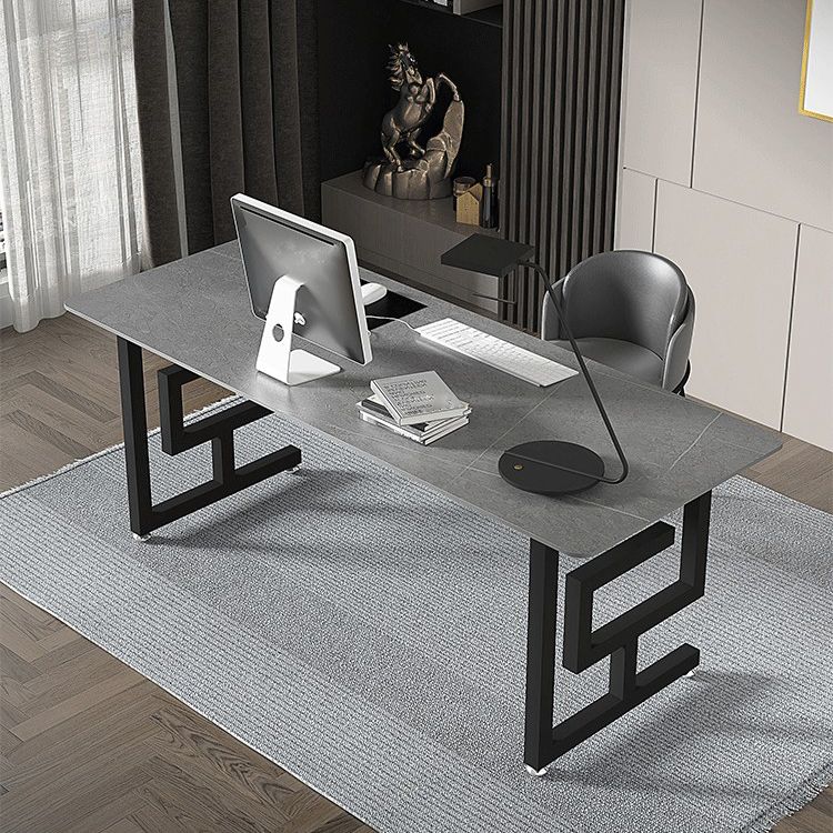 Rectangular Home Office Writing Desk Industrial Style Sled Office Desk Clearhalo 'furn' 'furn_office_desk' 'Furniture' 'furniture_office_desk' 'Office Desks' 'Office Furniture' 'office_desk' 1200x1200_3ff20682-df39-4fa8-b25e-c2b8cffbee02