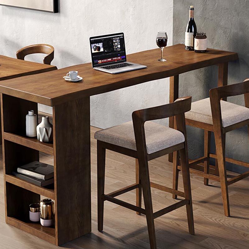 Ash houten bovenste balk tafel eigentijdse staaftafel met houten opbergrek