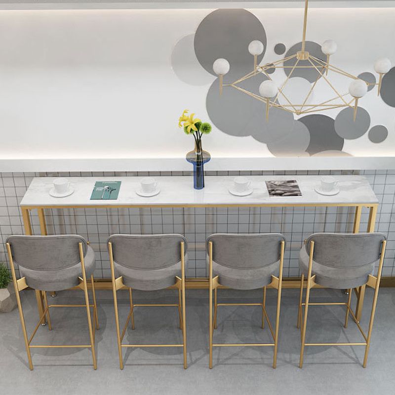 Moderner Bartisch mit weißer Kunstmarmorplatte, Bistro-Bartisch