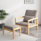 Bras en bois de style nordique inclus avec chaise d'accent salon coussin