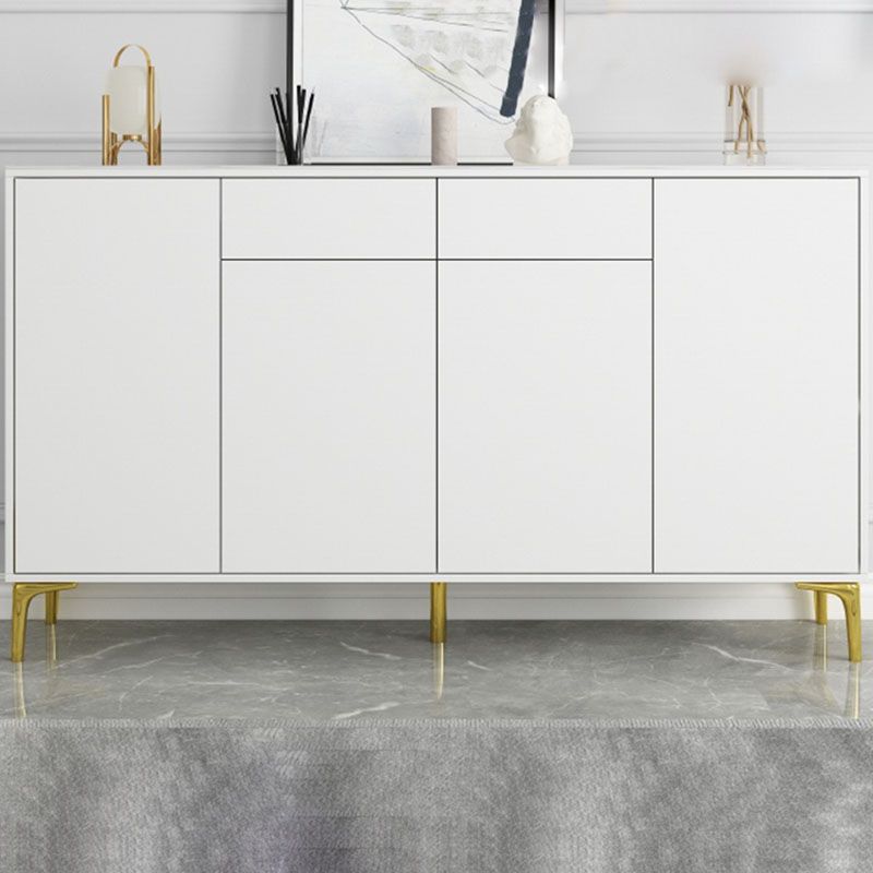 Glam Style Sideboard White Wooden Buffet Stand for Dining Room Clearhalo 'buffet_sideboard' 'Buffets & Sideboards' 'furn' 'furn_buffet_sideboard' 'Furniture' 'Kitchen & Dining Furniture' 1200x1200_3ff60db3-50a8-4b1c-a18a-5dae6de6f62d