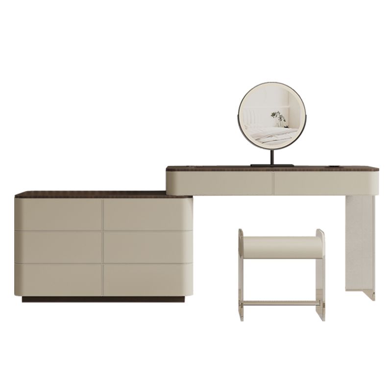 17.72 "brede make-up ijdelheid in witte make-up ijdelheid bureautafel met laden