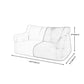 Linen Tuxedo Arm Loveseat for Apartment 49.21" D X 31.5" W X 26.77" H