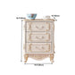 Glam Storage Chest White Artificial Wood Storage Chest Dresser with Drawers and Doors