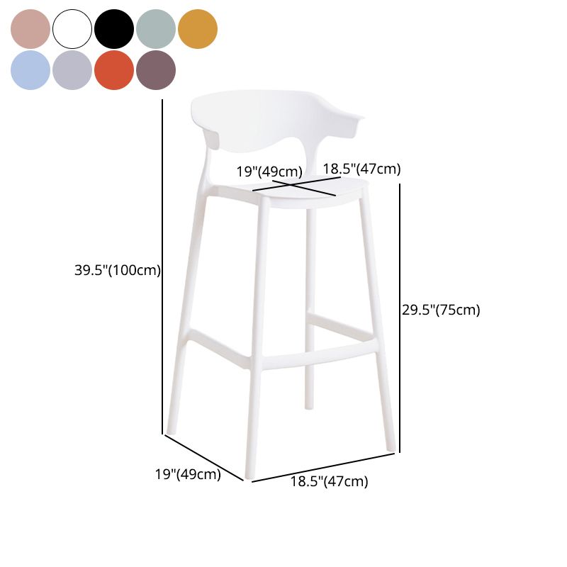 Scandinavian Style PP Bar-stool Square Seat Counter Stool for Kitchen Bar Clearhalo 'Bar Furniture' 'Bar Stools' 'bar_stools' 'furn' 'furn_bar_stools' 'furniture_bar_stools' 'Kitchen & Dining Furniture' 'kitchen&dining_furn' 'kitchen' 'kitchen_furn' Furniture' 1200x1200_3ffc89f7-77ca-40b8-b99a-17219023225f