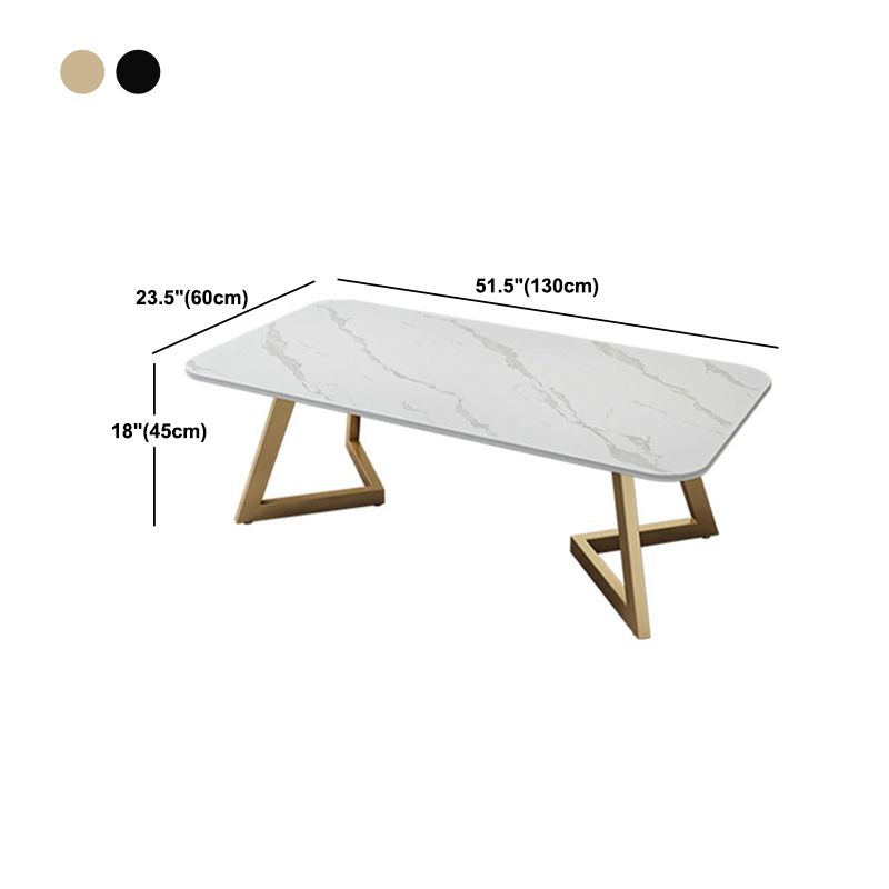 Glam Slate Coffee Table Rectangular Cocktail Table for Living Room Clearhalo 'Coffee & Accent Tables' 'Coffee Tables' 'coffee_tables' 'furn' 'furn_coffee_tables' 'Furniture' 'Living Room Furniture' 1200x1200_3ffd722e-bbb8-400b-9243-283bb118de6f