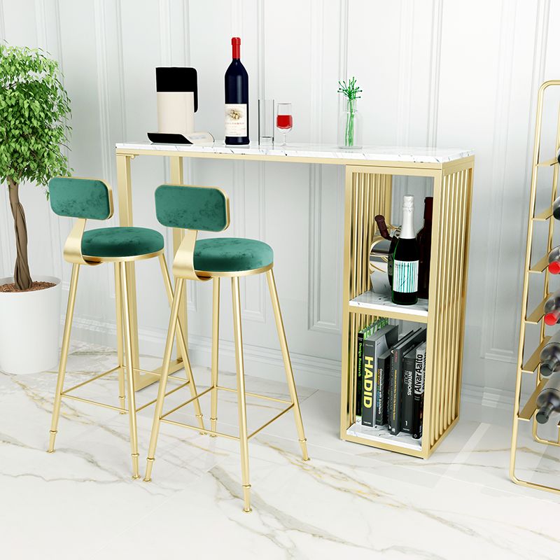 Glam Backrest Armless Counter Stool Iron Cafe Bar Stool with Suede Cushion Clearhalo 'Bar Furniture' 'Bar Stools' 'bar_stools' 'furn' 'furn_bar_stools' 'furniture_bar_stools' 'Kitchen & Dining Furniture' 'kitchen&dining_furn' 'kitchen' 'kitchen_furn' Furniture' 1200x1200_3ffe2226-88ae-4c4a-abbf-af5545b977a8