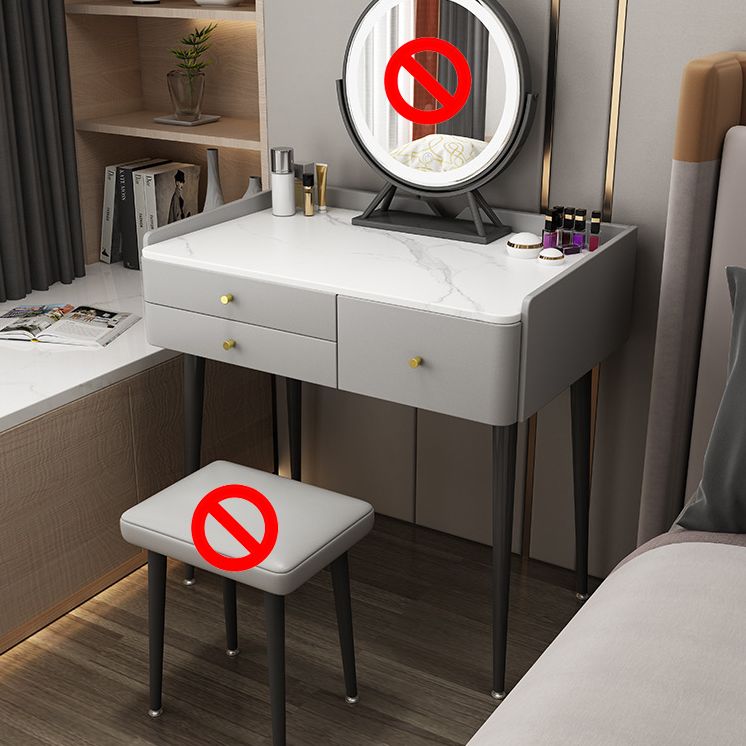 Hedendaagse stenen verband Tabel 31.1-in-high make-up ijdelheid tafel met ontlasting