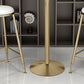 Glam Style Gold Iron Bar Table 19.6"W Top Marble Indoor Bistro Table with Pedestal Clearhalo 'Bar Furniture' 'Bar Tables' 'bar_tables' 'furn' 'furn_bar_tables' 'Furniture' 'furniture_bar_tables' 'Kitchen & Dining Furniture' 'kitchen&dining_furn' 'kitchen' 1200x1200_4000b479-8fb5-46d9-bd29-51633b21a74b