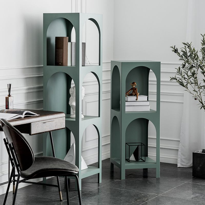 Scandinavian Shelf Bookcase Metal Standard Book Shelf with Rectangular Shelves