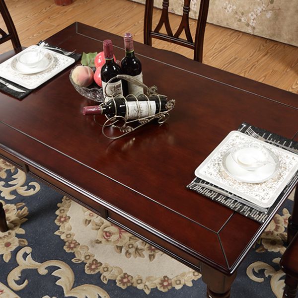 Set da sala da pranzo con sedia e tavolo da 7 pezzi Set da sala da pranzo in legno massello