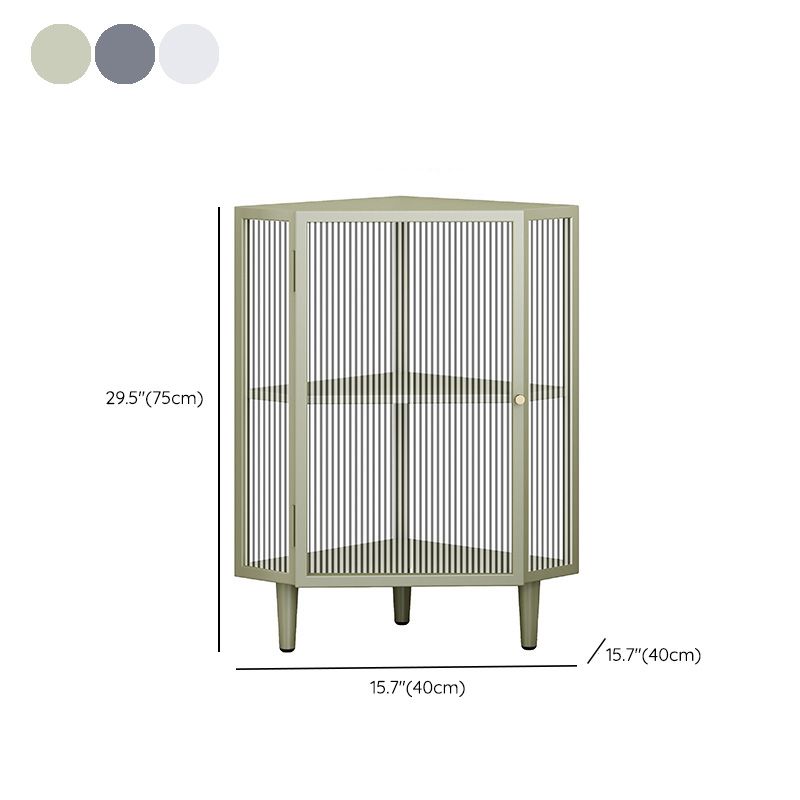 Contemporary Storage Sideboard Metal Dining Sideboard with Glass Door Clearhalo 'buffet_sideboard' 'Buffets & Sideboards' 'furn' 'furn_buffet_sideboard' 'Furniture' 'Kitchen & Dining Furniture' 1200x1200_4004a4c9-acc2-469b-a256-db329e5efd5b