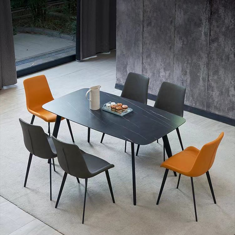 Minimalist Faux Leather Side Chair for Home Solid Back Chair Clearhalo 'Dining Chairs' 'Dining Tables & Seating' 'dining_chair' 'furn' 'furn_dining_chair' 'Furniture' 'furniture_dining_chair' 'Kitchen & Dining Furniture' 1200x1200_40062a32-6241-4134-8232-b7219fde5aed