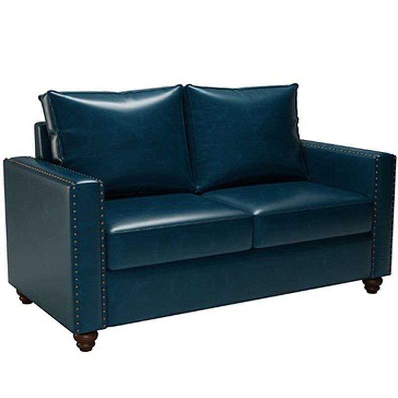 Mid Century Modern Leather Sofa 31.5"High Rolled Arm Sofa for Cafe Clearhalo 'furn' 'furn_sofas' 'Furniture' 'furniture_sofas' 'kitchen' 'kitchen_sofas' 'Living Room Furniture' 'Sofa' 'sofas' 1200x1200_40078e3d-f45a-4e14-b6b2-bf686ed4adde