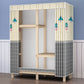 Contemporary Style Wardrobe Pine Solid Wood Wardrobe Closet with Legs