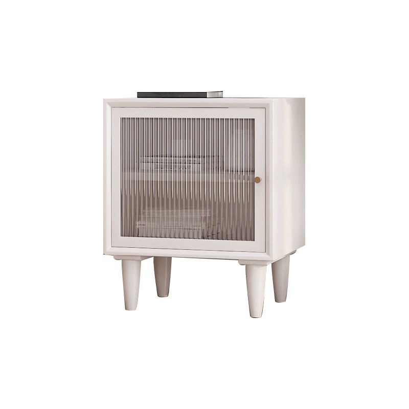 19.6 "/21.6" de alto soporte de madera en stand de noche moderna blanca / negra