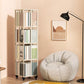 13.8" Wide Book Shelf Beige Stackable Bookcase Closed Back Vertical