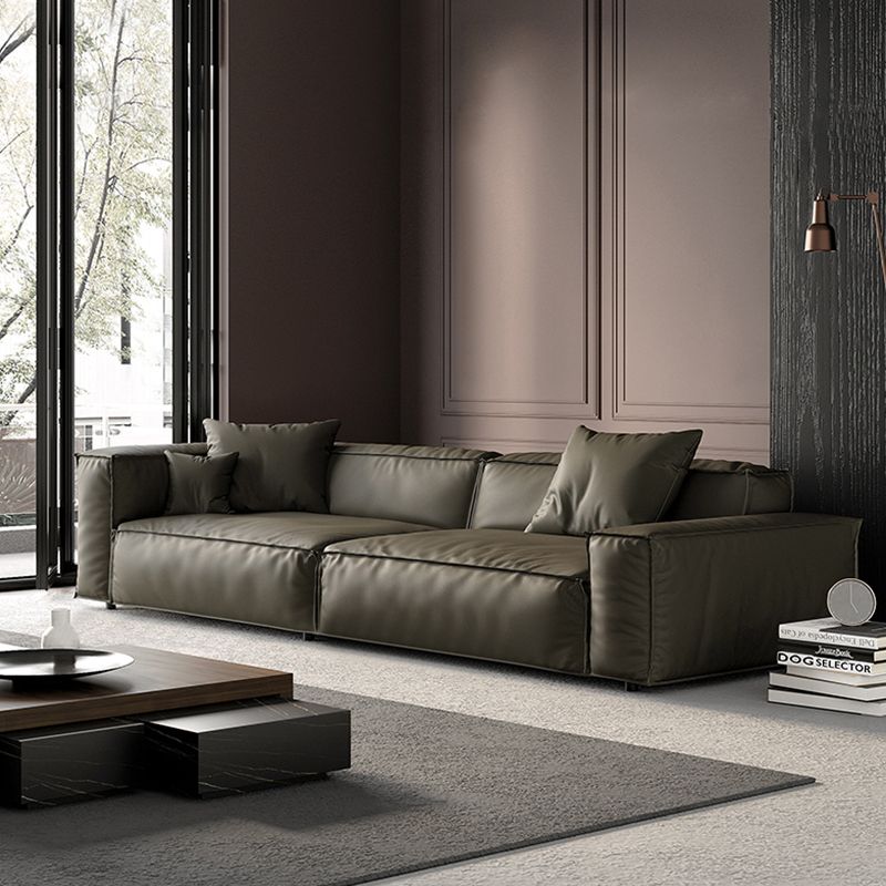 27" High Contemporary Square Arm Standard Sofa for Living Room, Forest Green Clearhalo 'furn' 'furn_sofas' 'Furniture' 'furniture_sofas' 'Living Room Furniture' 'Sofa' 'sofas' 1200x1200_400a3d8a-2bfd-454c-bb66-b0960d0ba1d6