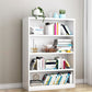 White and Black Modern Bookshelf Closed Back Wood Bookcase for Home