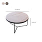 Round Slate Coffee Table Minimalist Coffee Table for Living Room