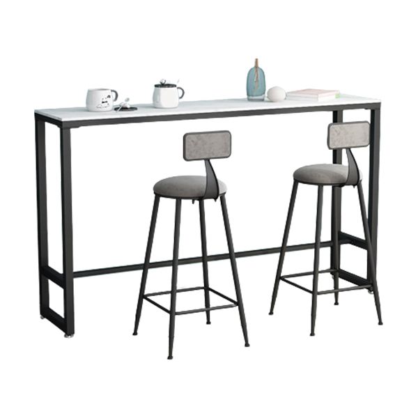 Glam Pub Table Trestle Base Rectangle Bar Table for Indoor and Breakroom Clearhalo 'Bar Furniture' 'Bar Tables' 'bar_tables' 'furn' 'furn_bar_tables' 'Furniture' 'Kitchen & Dining Furniture' 1200x1200_400c2bc5-f806-4422-8c8f-76125e4f683a