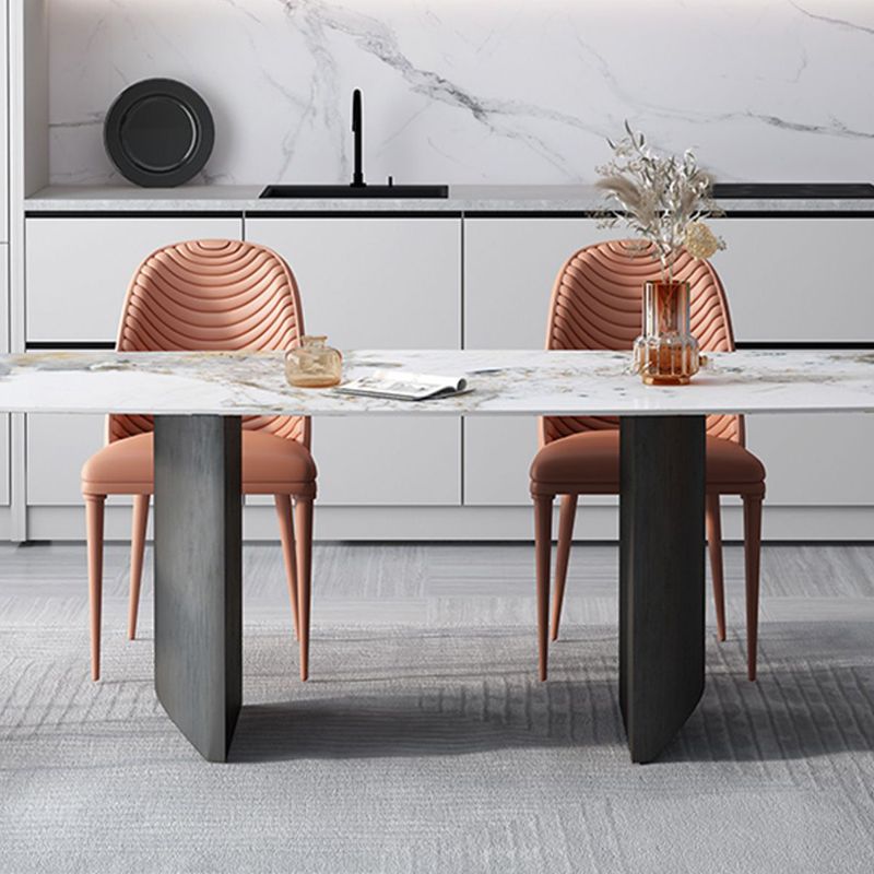 Metal Traditional Luxury Rectangle Table Sintered Stone Top Indoor Table for Home Clearhalo ' dining_table' 'Dining Tables & Seating' 'Dining Tables' 'furn' 'furn_dining_table' 'Furniture' 'furniture_dining_table' 'Kitchen & Dining Furniture' 'kitchen&dining_furn' 'kitchen' 'kitchen_dining_table' 1200x1200_400db146-4191-4b94-ba49-4c436846fe5d