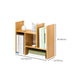 Moderne stijl Open Back Bookshelf Bamboo boekenkast met planken