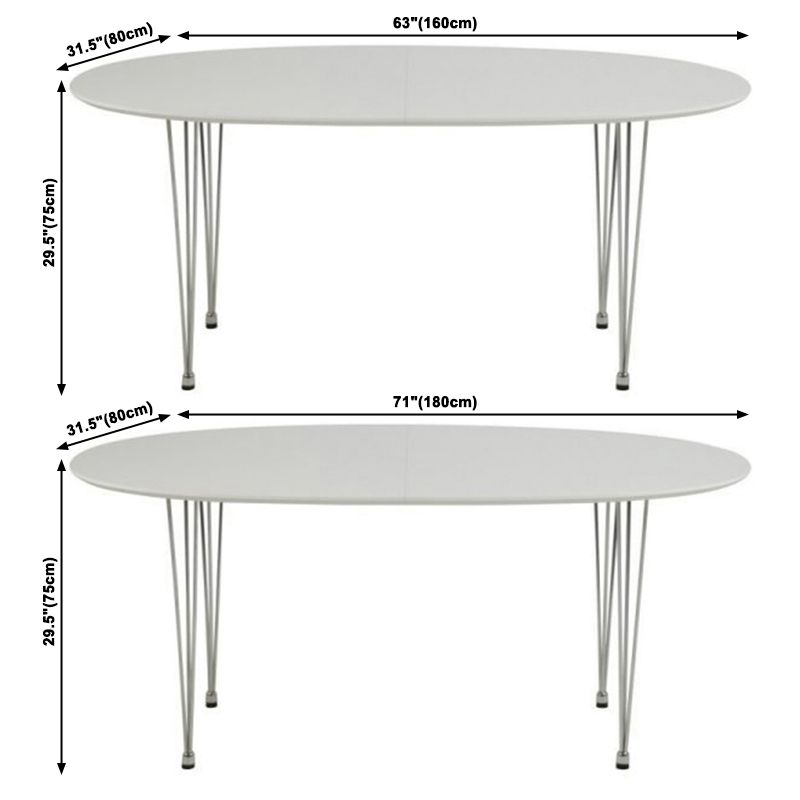 Modern White Sintered Stone Dining Table Oval Shape Standard Dining Table with 4 Legs Base Clearhalo ' dining_table' 'Dining Tables & Seating' 'Dining Tables' 'furn' 'furn_dining_table' 'Furniture' 'furniture_dining_table' 'Kitchen & Dining Furniture' 'kitchen&dining_furn' 'kitchen' 'kitchen_dining_table' 1200x1200_400ee7b3-e7db-4681-ab3e-5f8f5721c120