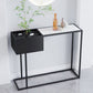 Table de consola negra contemporánea Mesa de sofá de consola rectángica para Hall