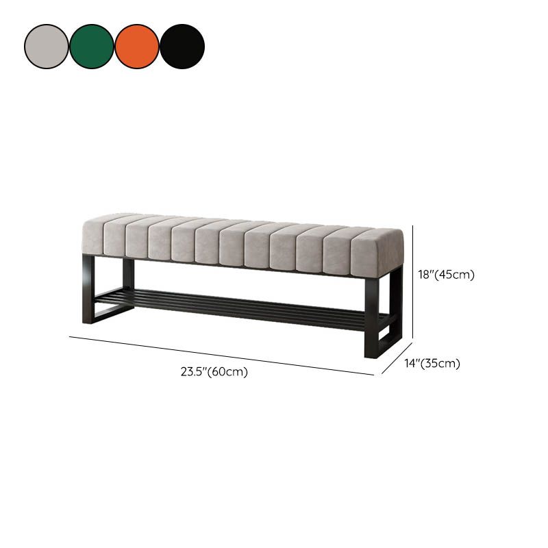 Metal Entryway Bench Modern Seating Bench with Shoe Storage , 13.65-inch W Clearhalo 'Benches' 'Chairs & Seating' 'furn' 'furn_benches' 'Furniture' 'Living Room Furniture' 1200x1200_400f69f9-3c36-44a2-8a9c-351edacd5a55