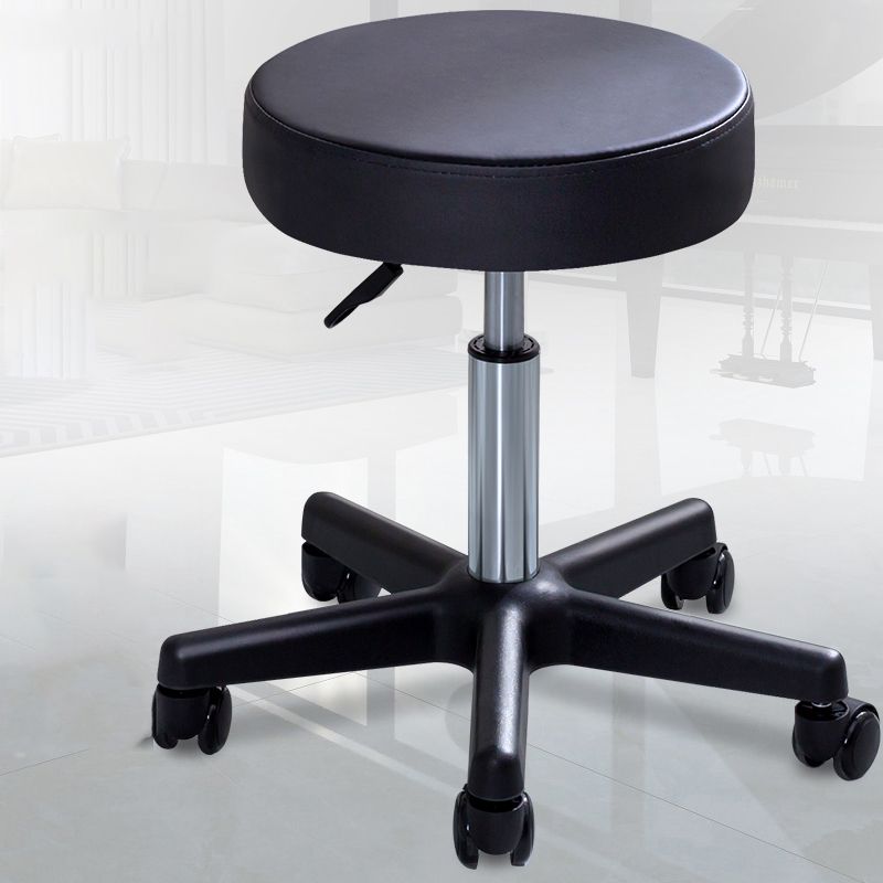 Modern Rotatable Counter Stool Adjustable Steel Bar Stool with Leather Cushion Clearhalo 'Bar Furniture' 'Bar Stools' 'bar_stools' 'furn' 'furn_bar_stools' 'furniture_bar_stools' 'Kitchen & Dining Furniture' 'kitchen&dining_furn' 'kitchen' 'kitchen_furn' Furniture' 1200x1200_401132d4-6add-4c0d-b6ca-e7ae090b3b0d
