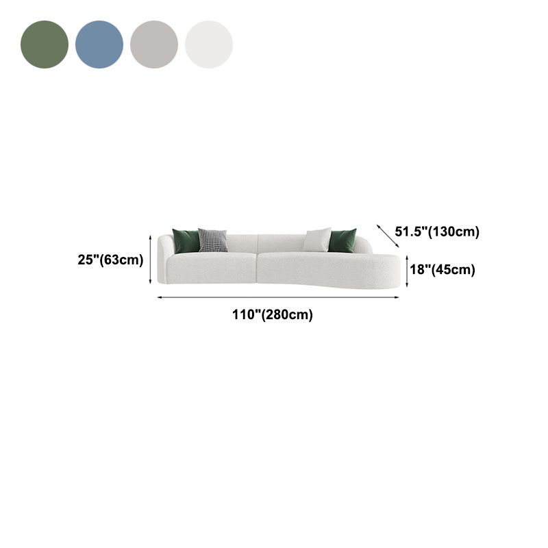 Wool Modern Sofa/Sectional Right Hand Facing for Apartment, Living Room Clearhalo 'furn' 'furn_sectionals' 'Furniture' 'Living Room Furniture' 'Sectionals' 1200x1200_4012d4bd-12b6-4251-8f9c-0b44f98a64f3