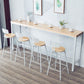 Industrial Style Rectangle Bar Table Solid Wood Fixed Bistro Bar Desk Clearhalo 'Bar Furniture' 'Bar Tables' 'bar_tables' 'furn' 'furn_bar_tables' 'Furniture' 'Kitchen & Dining Furniture' 1200x1200_4013ba73-f891-4d00-958c-c2fd2837d677