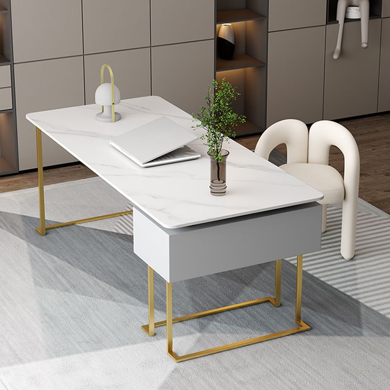 Modern 29,53 "großer Schreibtisch Steinkrümmungsbüro mit 1 Schublade