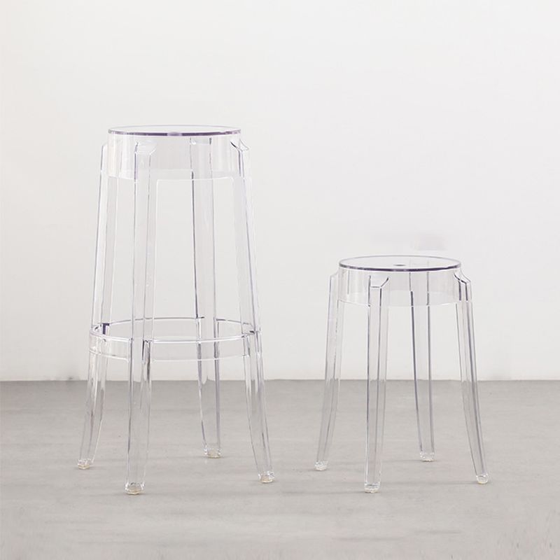 Taburete de mostrador sin respaldo industrial Taburetes de altura de mostrador de acrílico para cocina