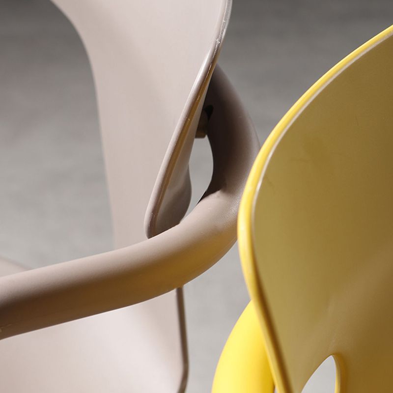 Contemporary Style Plastic Chair Kitchen Slat Back Arm Chairs (Set of 2) Clearhalo ' kitchen&dining_furn' 'Dining Chairs' 'Dining Tables & Seating' 'dining_chair' 'furn' 'furn_dining_chair' 'Furniture' 'furniture_dining_chair' 'Kitchen & Dining Furniture' 'kitchen' 1200x1200_40189a28-3174-4b6b-b30e-76a11345ae59