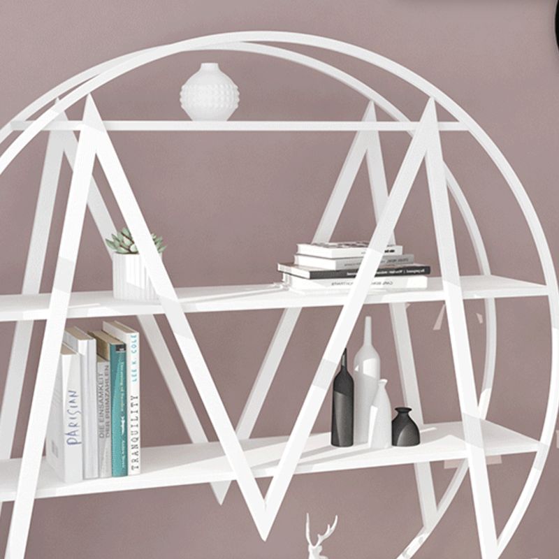 Glam 4 Shelves Bookcase Etagere Metal Open Back Bookshelf with Shelves Clearhalo 'Bookcases' 'furn' 'furn_bookcases' 'Furniture' 'Office Furniture' 1200x1200_4018e416-edc7-4149-9b7d-624d45d34a1a