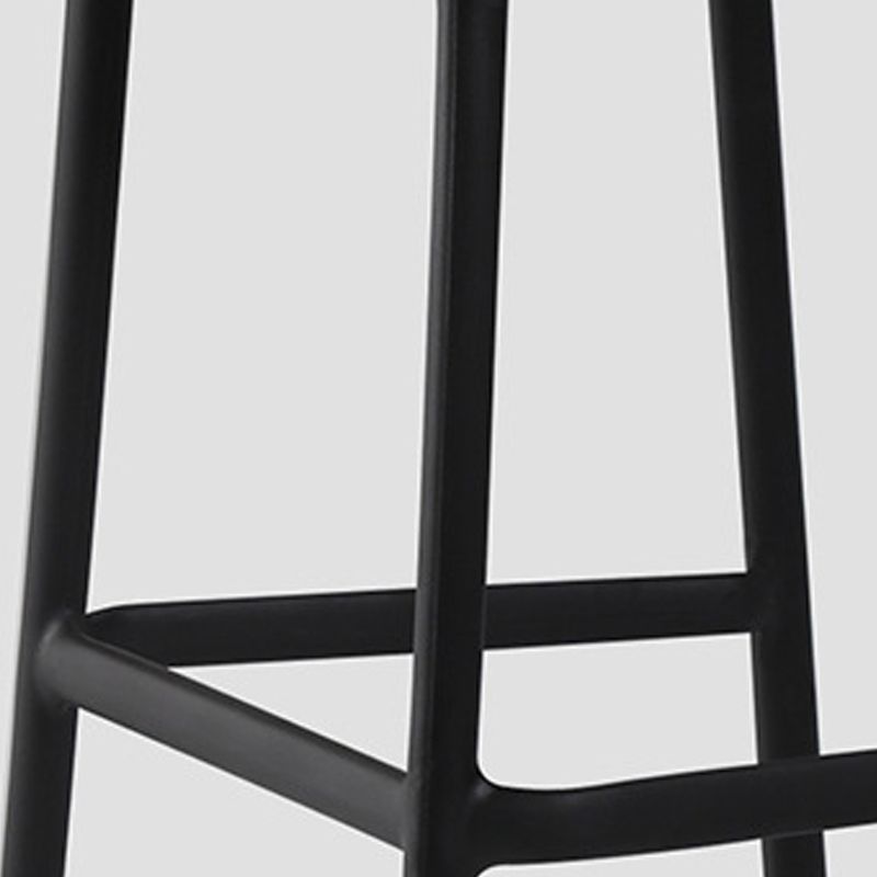 Contemporary PP Bar and Counter Stool Low Back Stool with 4 Legs Clearhalo 'Bar Furniture' 'Bar Stools' 'bar_stools' 'furn' 'furn_bar_stools' 'Furniture' 'furniture_bar_stools' 'Kitchen & Dining Furniture' 1200x1200_4019e8c7-42d6-49ad-8942-0f0cc5ad43dc