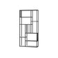 Modern Metal Bookcase with Rectangular Shelves Etagere Bookshelf , 9.8" W X 78.7" H
