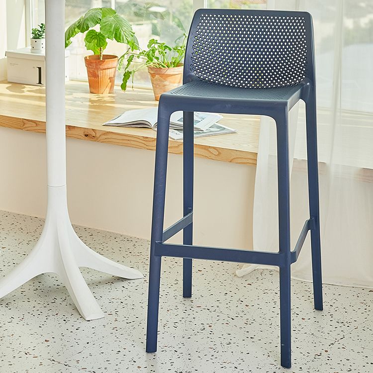 Backorst moderno sgabello da bar in plastica da bar scavato in plastica con 4 gambe