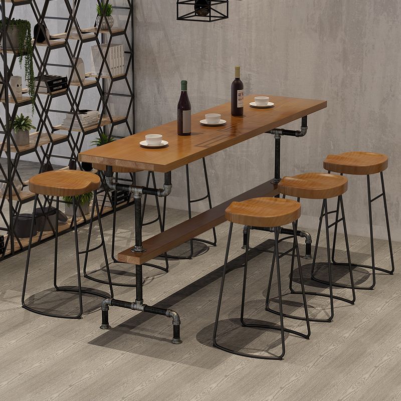 Modern Solid Wood Counter Height Set 1/2/4/7 Pieces Indoor Natural Counter Set Clearhalo 'Bar Furniture' 'furn' 'furn_home_bar_bar_sets' 'Furniture' 'Home Bars & Bar Sets' 'home_bar_bar_sets' 'Kitchen & Dining Furniture' 1200x1200_401c0b70-3119-41af-9239-d7506f380a83