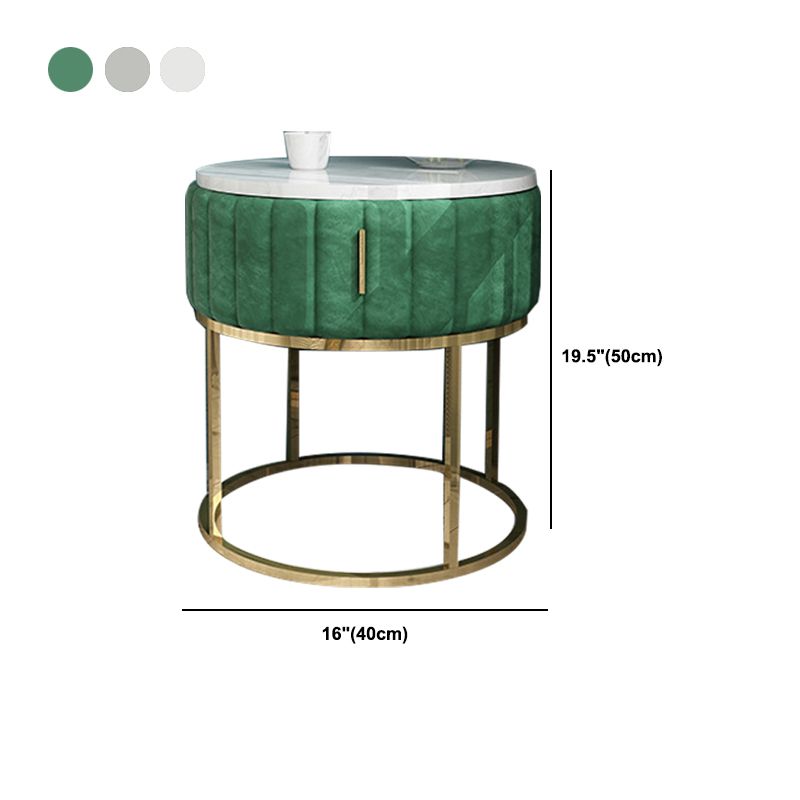 Armoire de chevet en métal et en ardoise Table de chevet minimaliste moderne avec tiroir