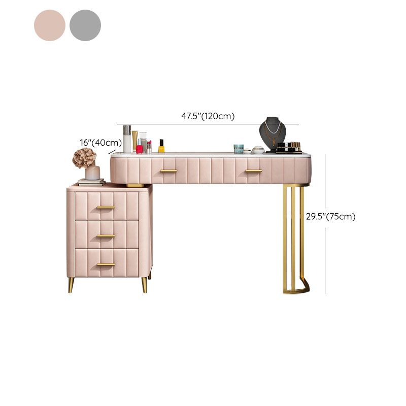 Glam con i piedi dritti di dritta in metallo in metallo cambio vanità