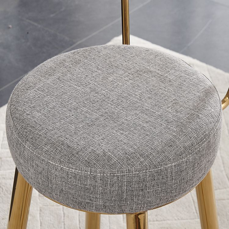 Taburete de la barra de la barra redonda glamorosa taburete del reposapiés del reposapiés con base de oro