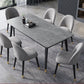 Rectangle 4 Legs Dining Table Modern Dining Room Table of Sintered Stone Clearhalo 'Dining Tables & Seating' 'Dining Tables' 'dining_table' 'furn' 'furn_dining_table' 'Furniture' 'Kitchen & Dining Furniture' 1200x1200_401f5138-6906-437e-aa00-ca42f0a71bca