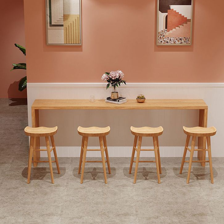 Mesa de mesa de barra de madera sólida rectangular moderno 1/2/5/9 Piezas Table de mostrador con taburetes altos
