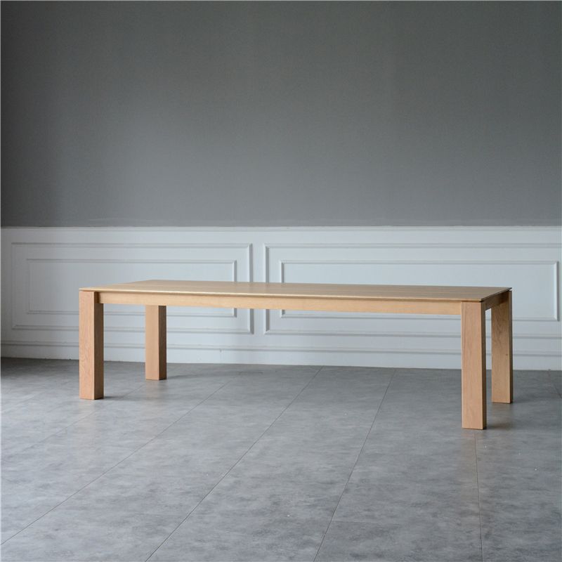 Rectangle Retro Modern Dining Table Fixed Table with Ashwood Solid Wood Clearhalo 'Dining Tables & Seating' 'Dining Tables' 'dining_table' 'furn' 'furn_dining_table' 'Furniture' 'furniture_dining_table' 'Kitchen & Dining Furniture' 'kitchen' 'kitchen_dining_table' 1200x1200_402191bf-0db6-484f-b224-d6200254876e