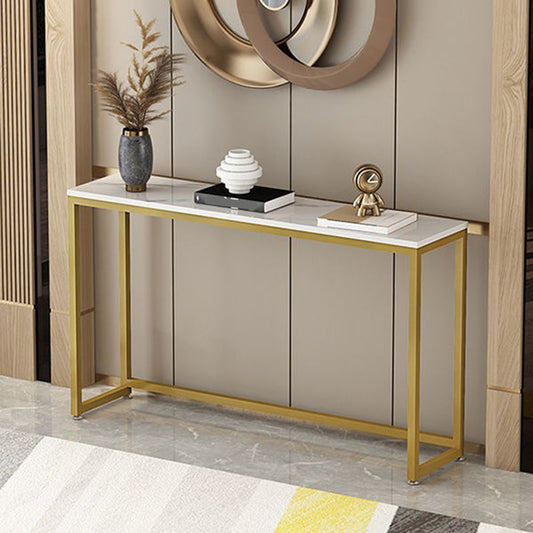 Gambe di cavalletto 41.33 "H Table Stone Rectanglengle Console Accent Table